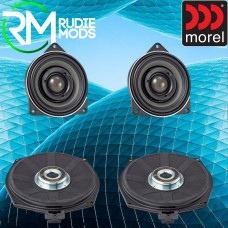 MOREL BMW 4" COAXIAL SPEAKERS & 8" UNDERSEAT SUBS BMW KIT3 UPGRADE PACKAGE